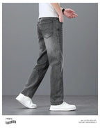 Men's Light Luxury Stretch Slim Fit Pants - Soft Business Casual Denim Trousers - StepByStepNow