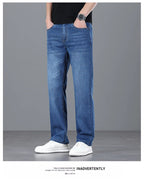 Men's Light Luxury Stretch Slim Fit Pants - Soft Business Casual Denim Trousers - StepByStepNow