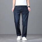 Men's Light Luxury Stretch Slim Fit Pants - Soft Business Casual Denim Trousers - StepByStepNow