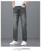 Men's Light Luxury Stretch Slim Fit Pants - Soft Business Casual Denim Trousers - StepByStepNow