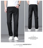 Men's Light Luxury Stretch Slim Fit Pants - Soft Business Casual Denim Trousers - StepByStepNow