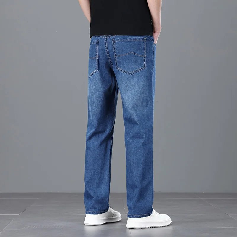 Men's Light Luxury Stretch Slim Fit Pants - Soft Business Casual Denim Trousers - StepByStepNow