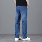Men's Light Luxury Stretch Slim Fit Pants - Soft Business Casual Denim Trousers - StepByStepNow