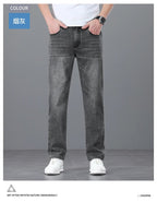 Men's Light Luxury Stretch Slim Fit Pants - Soft Business Casual Denim Trousers - StepByStepNow