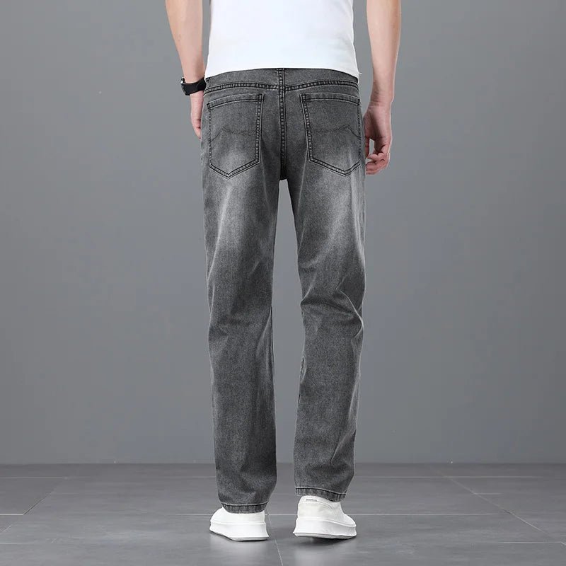 Men's Light Luxury Stretch Slim Fit Pants - Soft Business Casual Denim Trousers - StepByStepNow