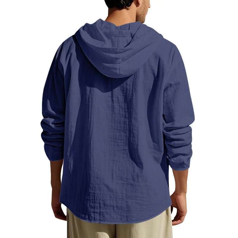 Men's Linen Long - Sleeved Shirt And Pants Set Breathable Outdoor Leisure Hiking Beach Sports Clothing for Spring Summer Autumn - StepByStepNow