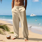 Men's Linen Long - Sleeved Shirt And Pants Set Breathable Outdoor Leisure Hiking Beach Sports Clothing for Spring Summer Autumn - StepByStepNow