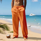 Men's Linen Long - Sleeved Shirt And Pants Set Breathable Outdoor Leisure Hiking Beach Sports Clothing for Spring Summer Autumn - StepByStepNow