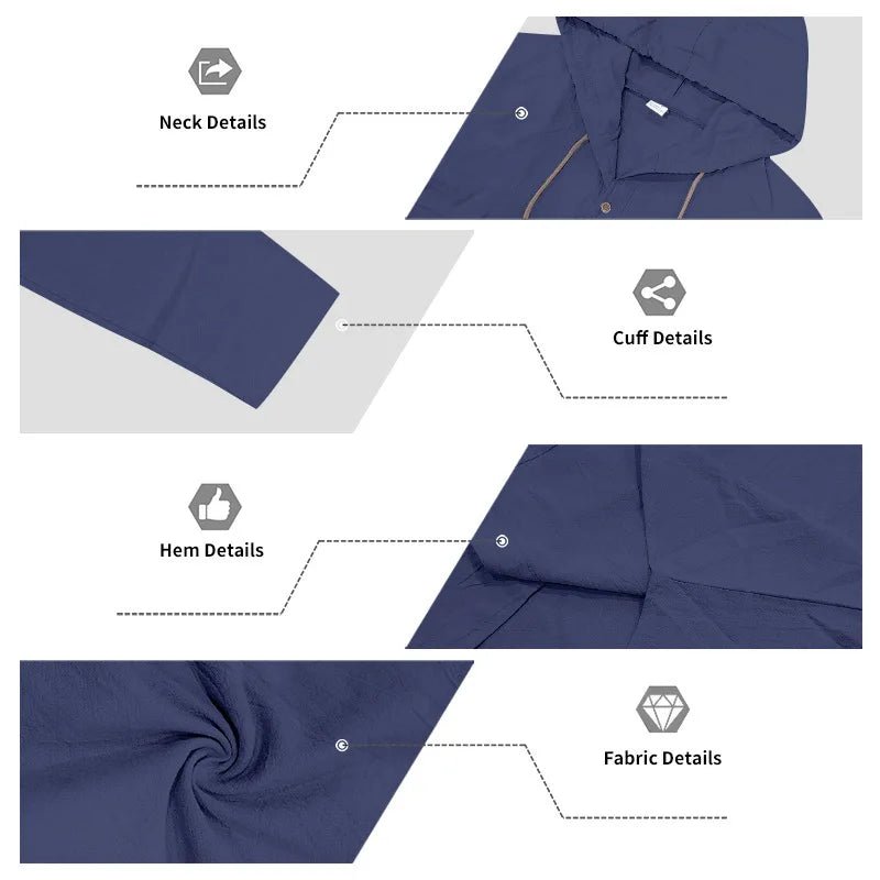 Men's Linen Long - Sleeved Shirt And Pants Set Breathable Outdoor Leisure Hiking Beach Sports Clothing for Spring Summer Autumn - StepByStepNow
