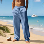 Men's Linen Long - Sleeved Shirt And Pants Set Breathable Outdoor Leisure Hiking Beach Sports Clothing for Spring Summer Autumn - StepByStepNow