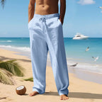 Men's Linen Long - Sleeved Shirt And Pants Set Breathable Outdoor Leisure Hiking Beach Sports Clothing for Spring Summer Autumn - StepByStepNow