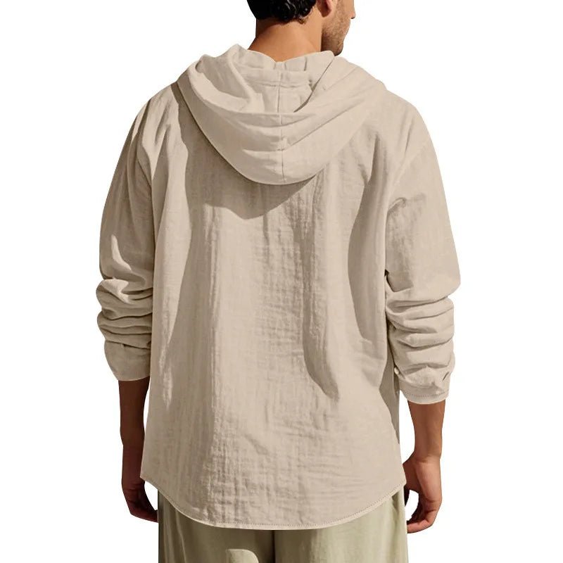 Men's Linen Long - Sleeved Shirt And Pants Set Breathable Outdoor Leisure Hiking Beach Sports Clothing for Spring Summer Autumn - StepByStepNow