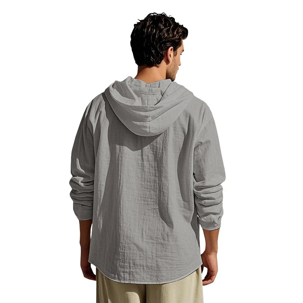 Men's Linen Long - Sleeved Shirt And Pants Set Breathable Outdoor Leisure Hiking Beach Sports Clothing for Spring Summer Autumn - StepByStepNow