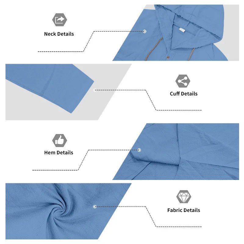 Men's Linen Long - Sleeved Shirt And Pants Set Breathable Outdoor Leisure Hiking Beach Sports Clothing for Spring Summer Autumn - StepByStepNow