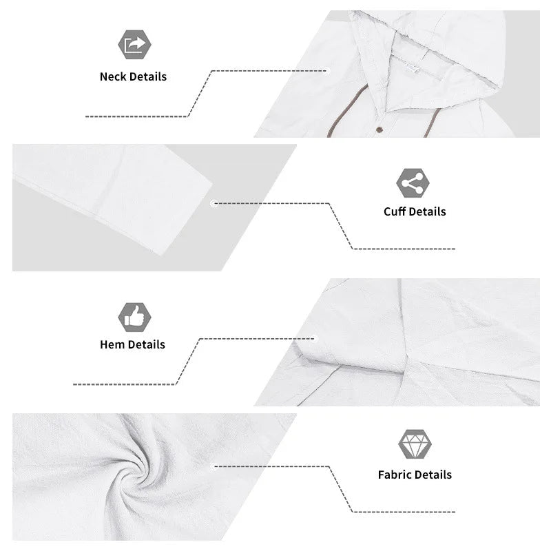 Men's Linen Long - Sleeved Shirt And Pants Set Breathable Outdoor Leisure Hiking Beach Sports Clothing for Spring Summer Autumn - StepByStepNow