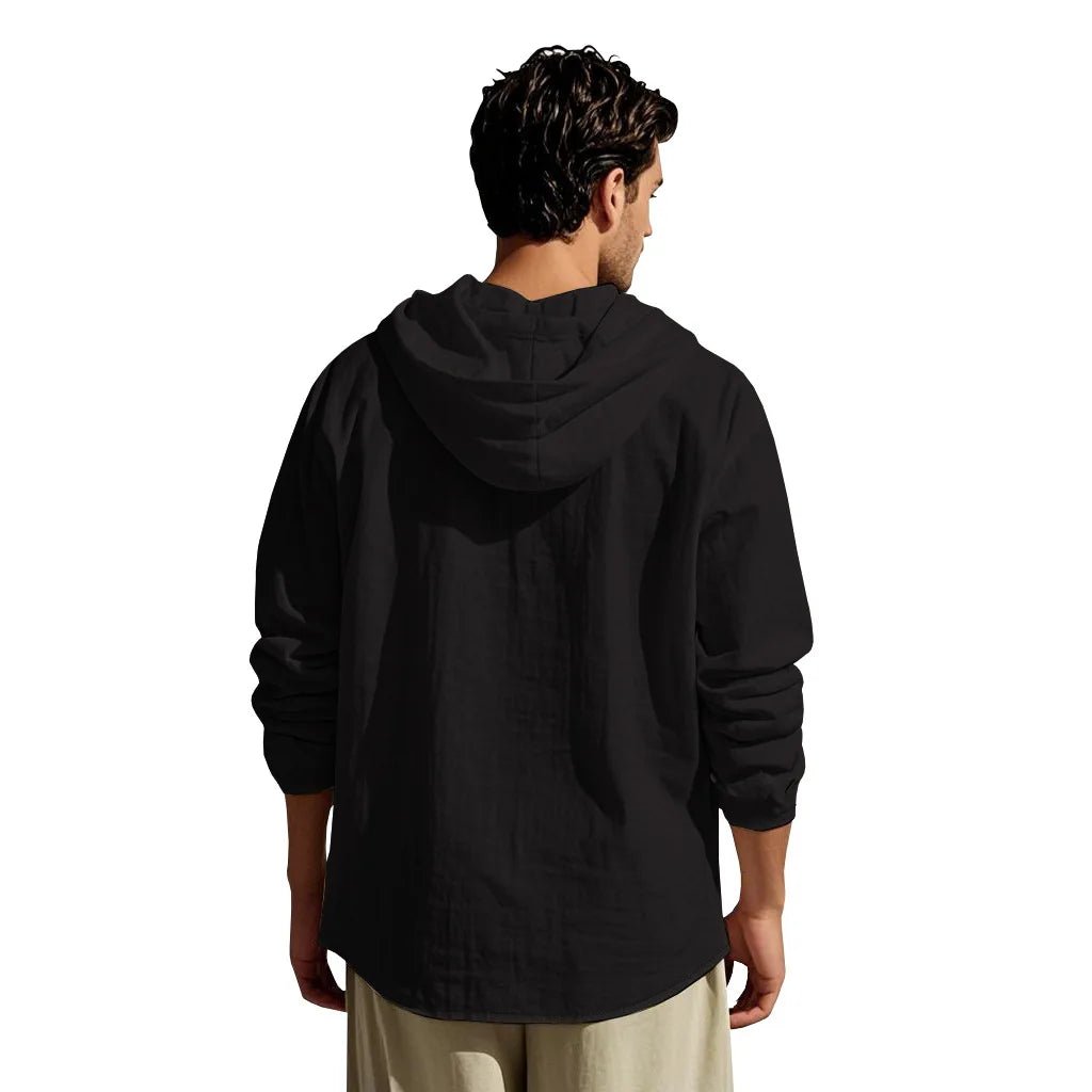 Men's Linen Long - Sleeved Shirt And Pants Set Breathable Outdoor Leisure Hiking Beach Sports Clothing for Spring Summer Autumn - StepByStepNow