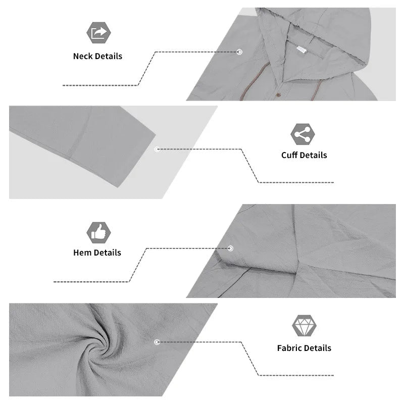 Men's Linen Long - Sleeved Shirt And Pants Set Breathable Outdoor Leisure Hiking Beach Sports Clothing for Spring Summer Autumn - StepByStepNow