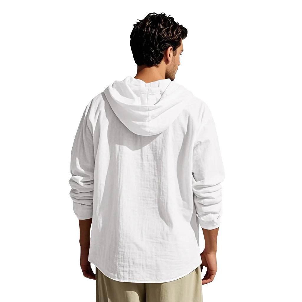 Men's Linen Long - Sleeved Shirt And Pants Set Breathable Outdoor Leisure Hiking Beach Sports Clothing for Spring Summer Autumn - StepByStepNow