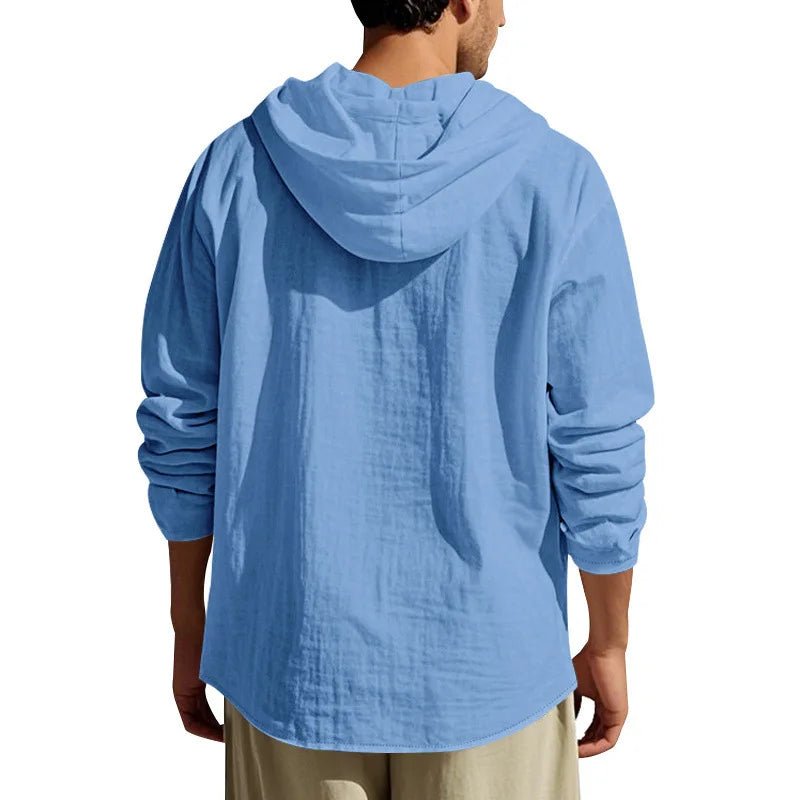 Men's Linen Long - Sleeved Shirt And Pants Set Breathable Outdoor Leisure Hiking Beach Sports Clothing for Spring Summer Autumn - StepByStepNow