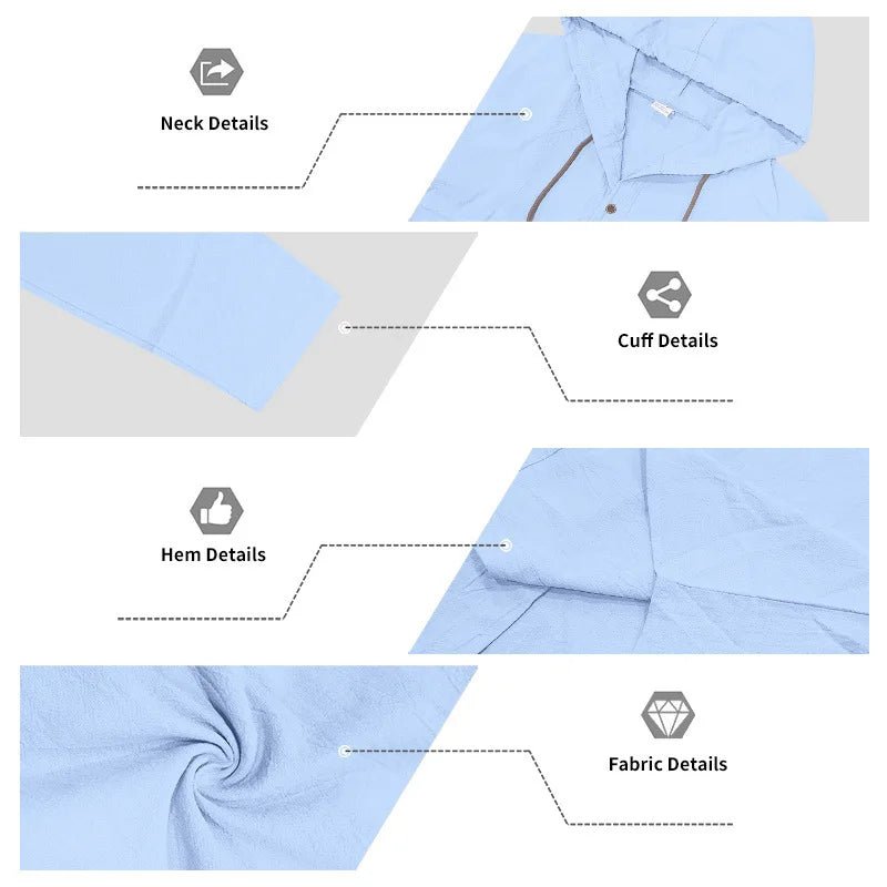 Men's Linen Long - Sleeved Shirt And Pants Set Breathable Outdoor Leisure Hiking Beach Sports Clothing for Spring Summer Autumn - StepByStepNow