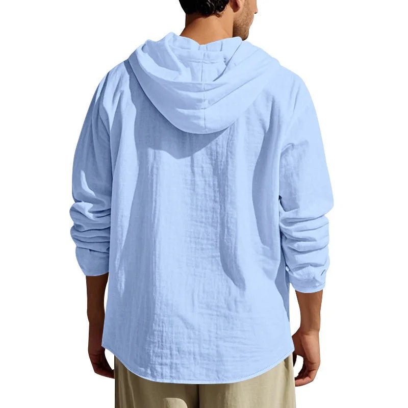 Men's Linen Long - Sleeved Shirt And Pants Set Breathable Outdoor Leisure Hiking Beach Sports Clothing for Spring Summer Autumn - StepByStepNow
