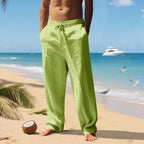 Men's Linen Long - Sleeved Shirt And Pants Set Breathable Outdoor Leisure Hiking Beach Sports Clothing for Spring Summer Autumn - StepByStepNow