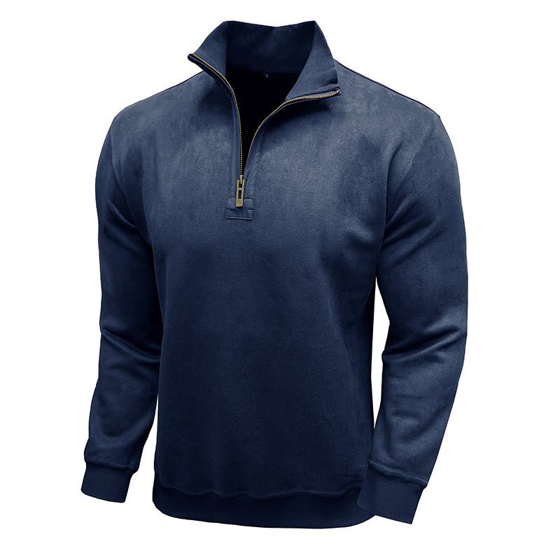 Men's Long - sleeved Zipped Stand Collar Sweater - StepByStepNow