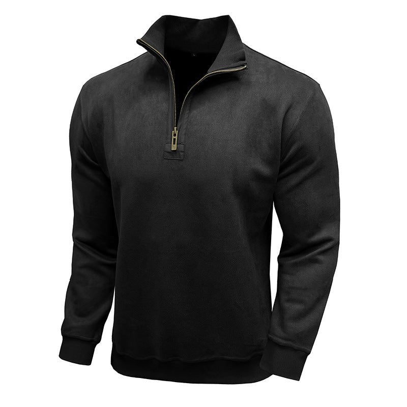 Men's Long - sleeved Zipped Stand Collar Sweater - StepByStepNow
