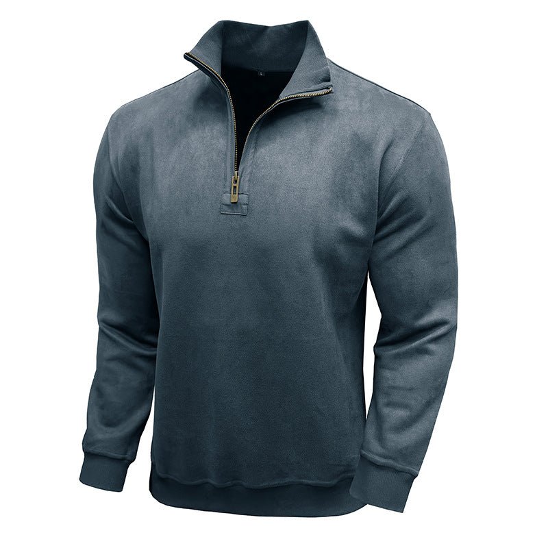 Men's Long - sleeved Zipped Stand Collar Sweater - StepByStepNow