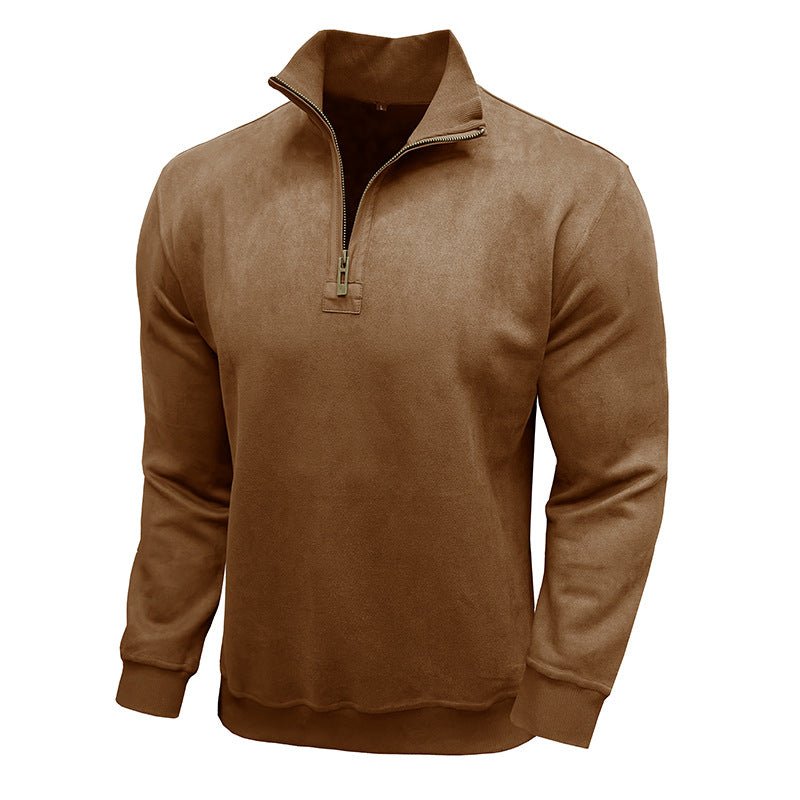Men's Long - sleeved Zipped Stand Collar Sweater - StepByStepNow