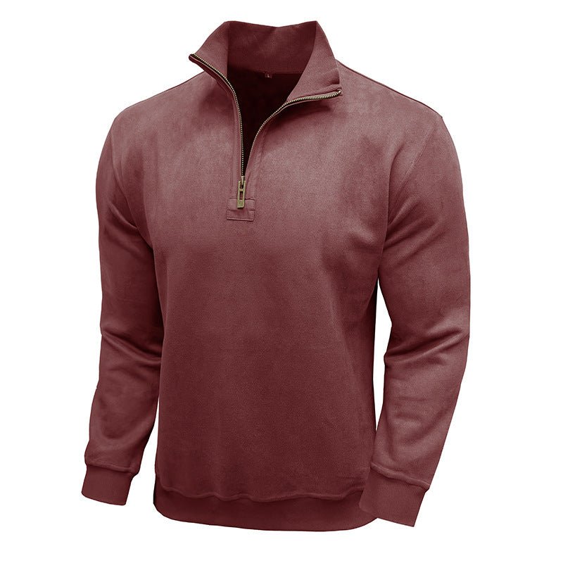 Men's Long - sleeved Zipped Stand Collar Sweater - StepByStepNow