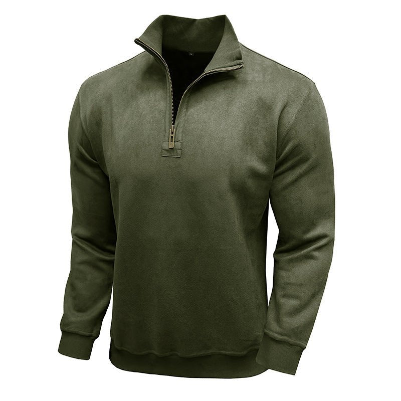 Men's Long - sleeved Zipped Stand Collar Sweater - StepByStepNow