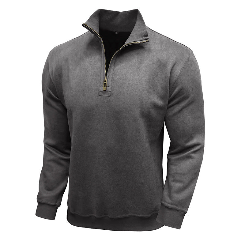 Men's Long - sleeved Zipped Stand Collar Sweater - StepByStepNow