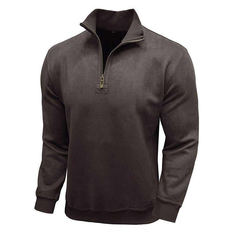 Men's Long - sleeved Zipped Stand Collar Sweater - StepByStepNow