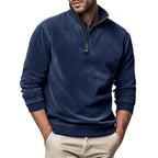 Men's Long - sleeved Zipped Stand Collar Sweater - StepByStepNow