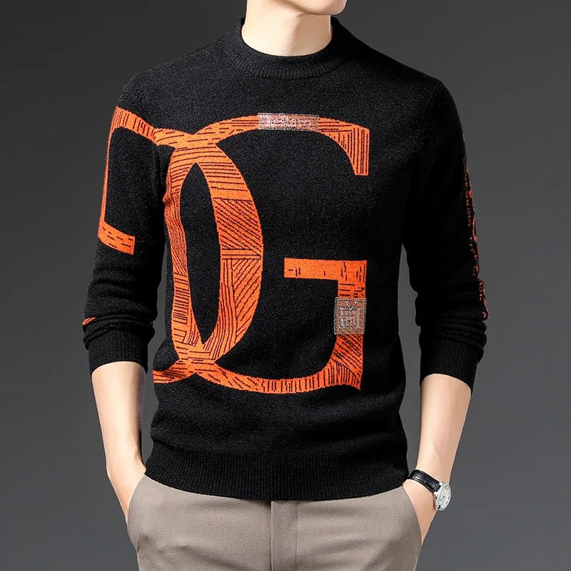 Men’s embroidered velvet pullover, product image 1