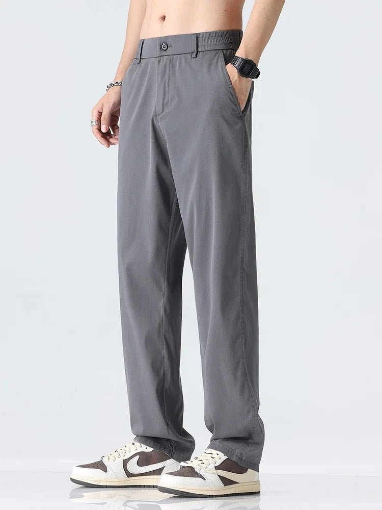 Men's Lyocell Straight Trousers - Ultra - Thin Breathable Casual Summer Sweatpants - StepByStepNow