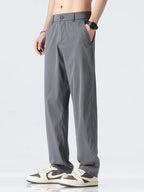 Men's Lyocell Straight Trousers - Ultra - Thin Breathable Casual Summer Sweatpants - StepByStepNow