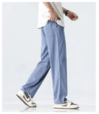Men's Lyocell Straight Trousers - Ultra - Thin Breathable Casual Summer Sweatpants - StepByStepNow