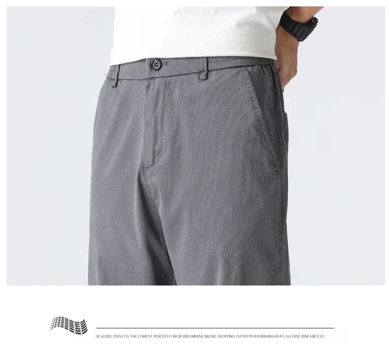 Men's Lyocell Straight Trousers - Ultra - Thin Breathable Casual Summer Sweatpants - StepByStepNow