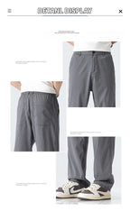 Men's Lyocell Straight Trousers - Ultra - Thin Breathable Casual Summer Sweatpants - StepByStepNow