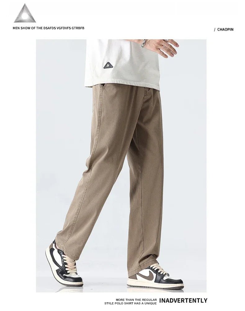 Men's Lyocell Straight Trousers - Ultra - Thin Breathable Casual Summer Sweatpants - StepByStepNow