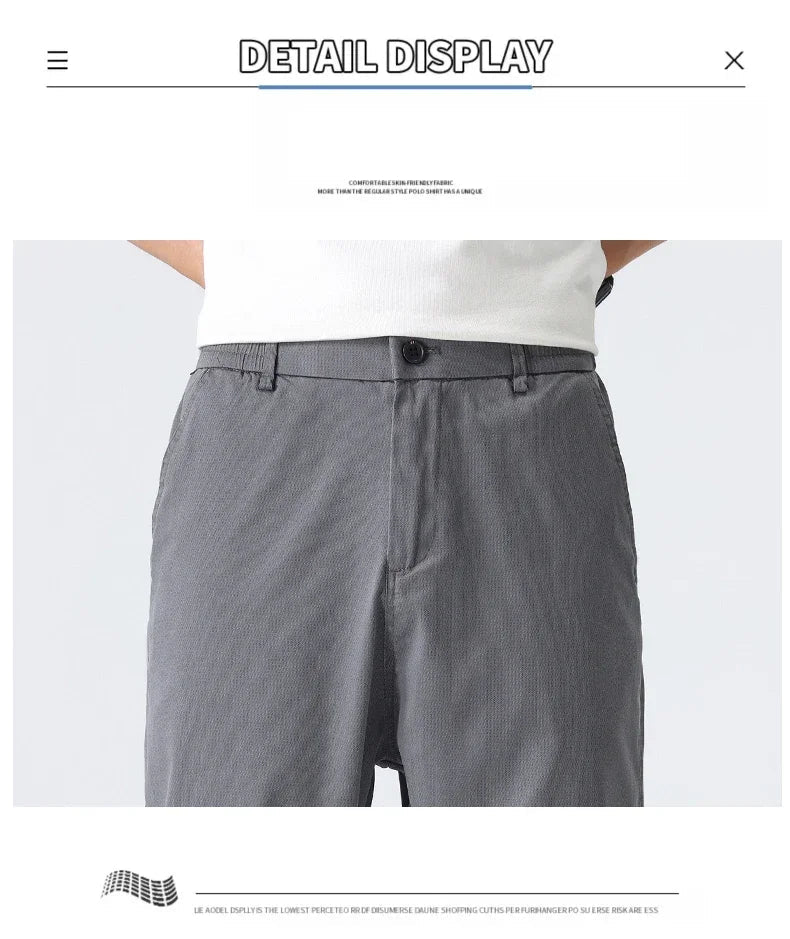 Men's Lyocell Straight Trousers - Ultra - Thin Breathable Casual Summer Sweatpants - StepByStepNow