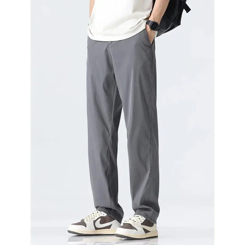 Men's Lyocell Straight Trousers - Ultra - Thin Breathable Casual Summer Sweatpants - StepByStepNow