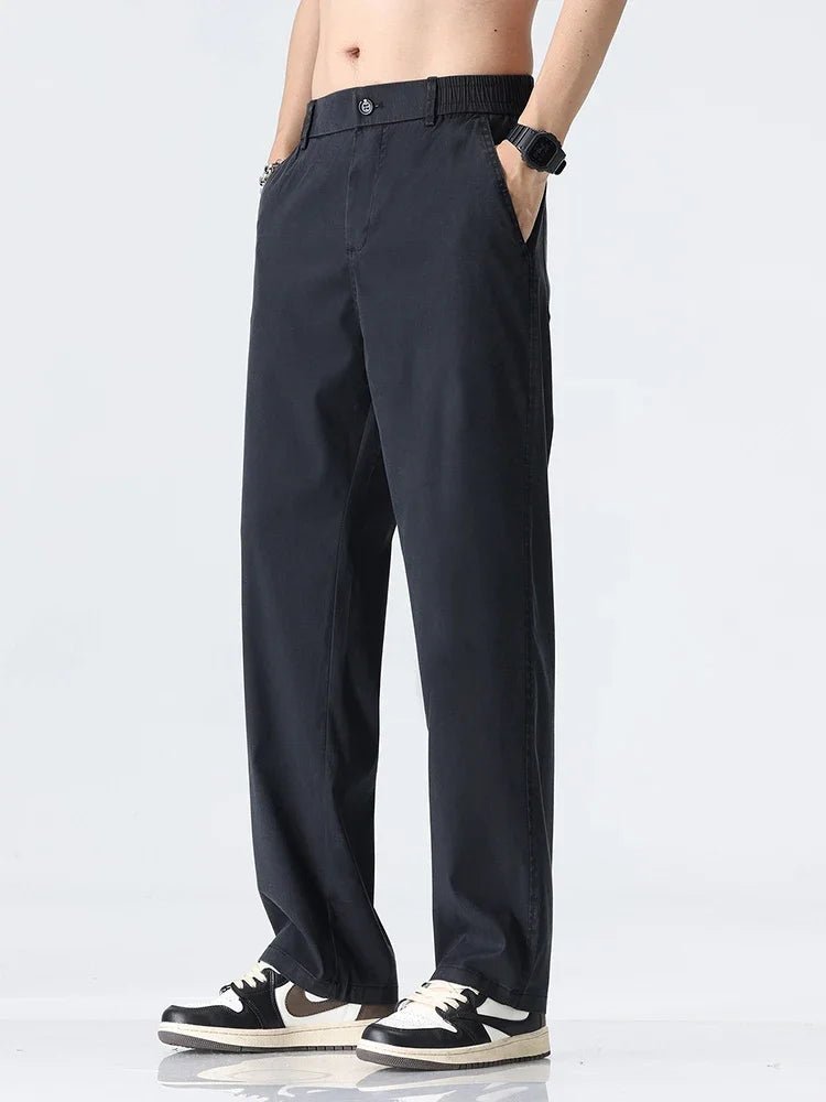 Men's Lyocell Straight Trousers - Ultra - Thin Breathable Casual Summer Sweatpants - StepByStepNow