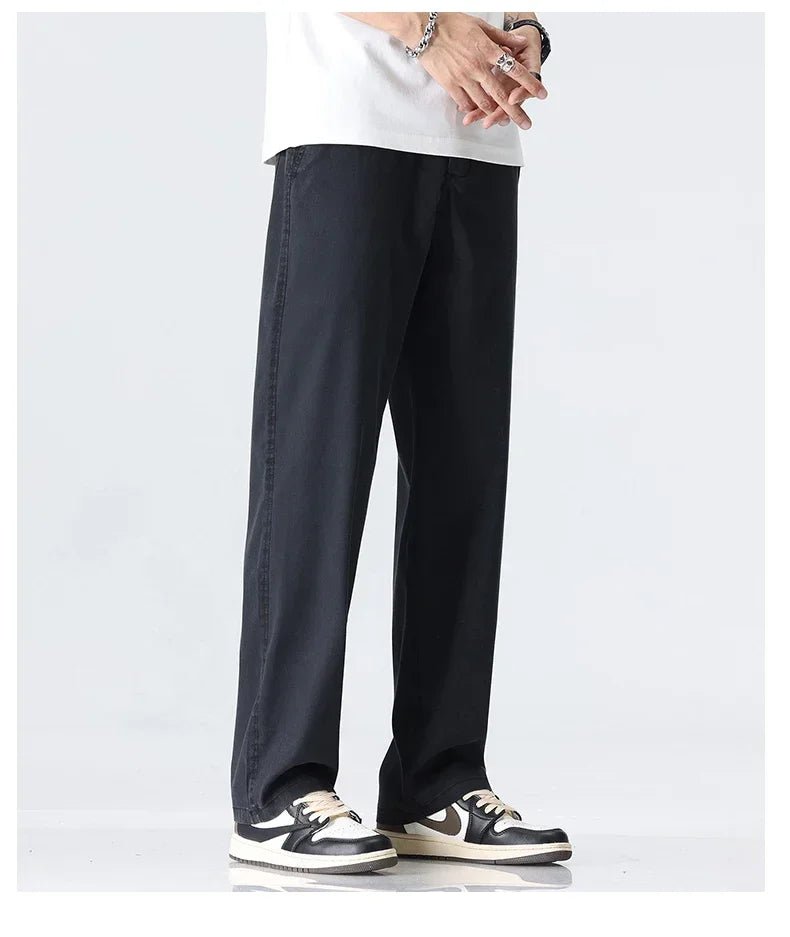 Men's Lyocell Straight Trousers - Ultra - Thin Breathable Casual Summer Sweatpants - StepByStepNow