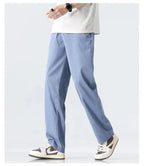 Men's Lyocell Straight Trousers - Ultra - Thin Breathable Casual Summer Sweatpants - StepByStepNow