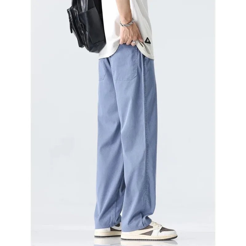 Men's Lyocell Straight Trousers - Ultra - Thin Breathable Casual Summer Sweatpants - StepByStepNow