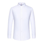 Men's Non - Iron Business Shirt - High Elasticity Long Sleeve Wrinkle - Free Formal Top - StepByStepNow