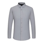 Men's Non - Iron Business Shirt - High Elasticity Long Sleeve Wrinkle - Free Formal Top - StepByStepNow
